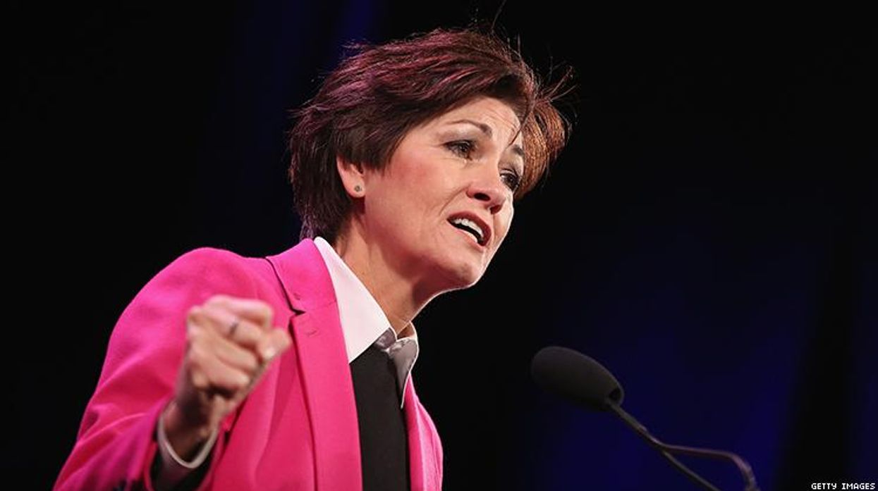 Iowa governor Kim Reynolds signs health care budget bill restricting transgender access and Planned Parenthood funding.
