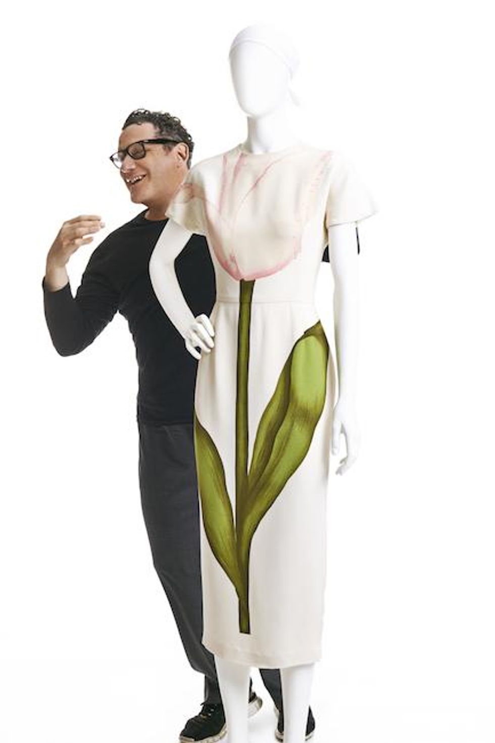 Isaac Mizrahi with the Tulip Dress, Spring 1992