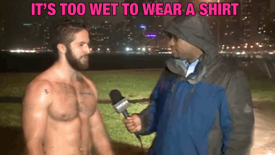 it's too wet to wear a shirt gif