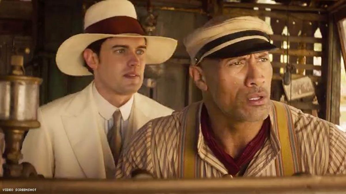 Jack Whitehall and Dwayne Johnson in 'Jungle Cruise'