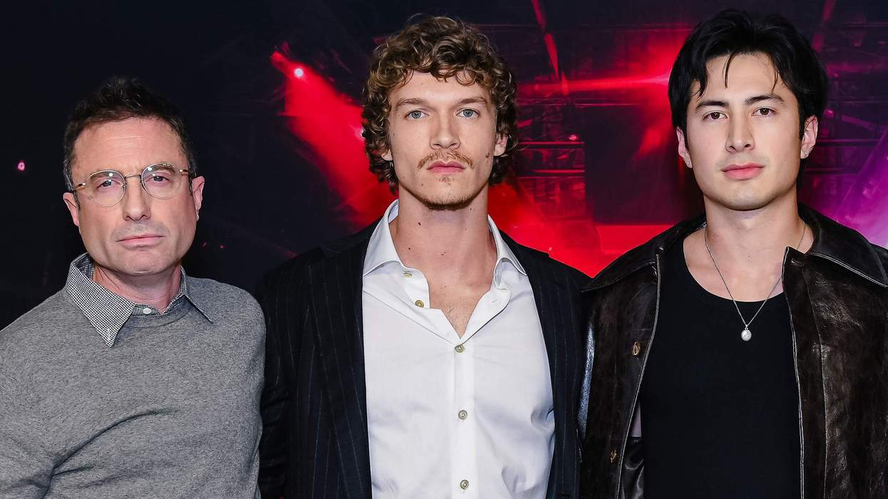 Jacob Tierney, Connor Storrie, Hudson Williams and Brendan Brady attend the premiere of "Heated Rivalry" at TIFF Lightbox on November 24, 2025 in Toronto, Ontario.