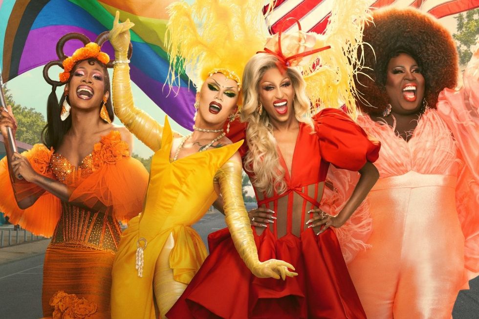 Jaida Essence Hall, Sasha Velour, Priyanka, and Latrice Royale on We're Here season 4