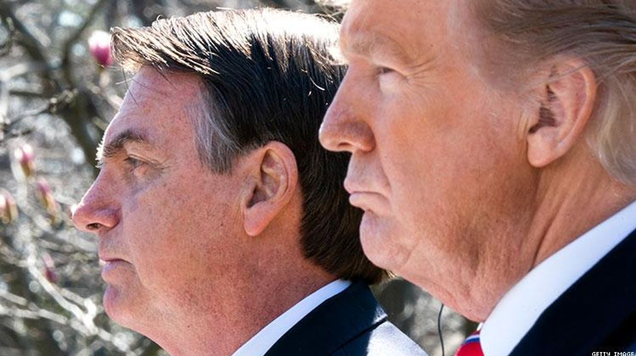 Jair Bolsonaro (left) and Donald Trump