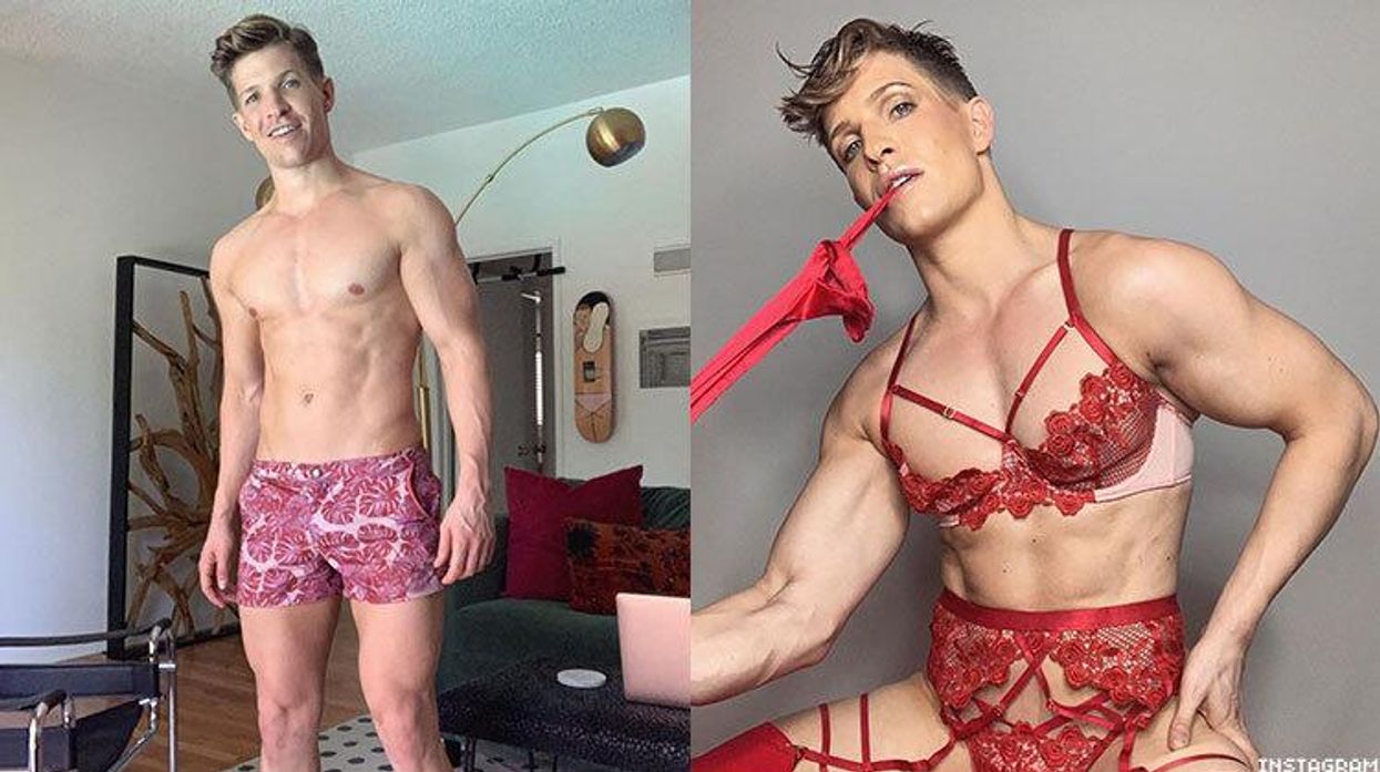 Jake DuPree in lingerie