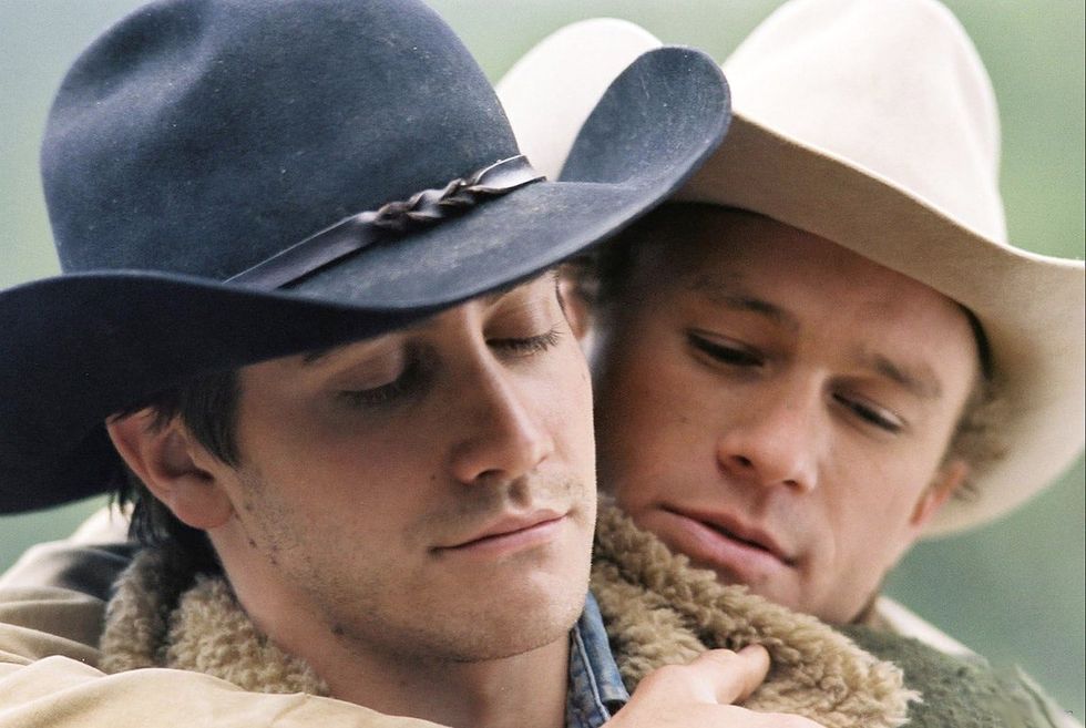Jake Gyllenhaal and Heath Ledger in Brokeback Mountain