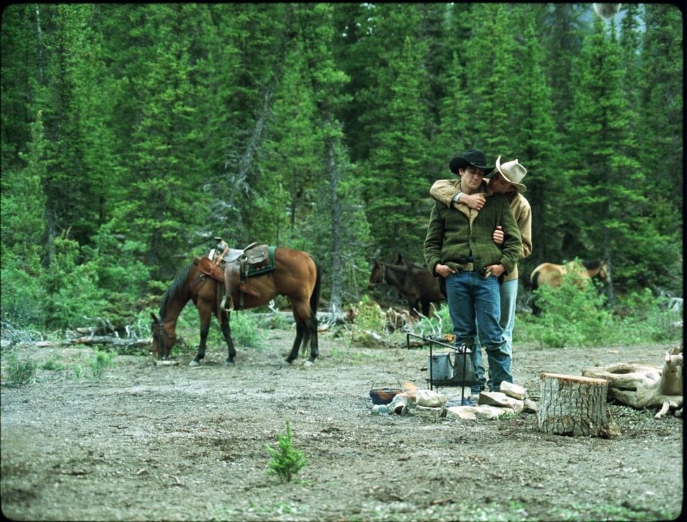 Jake Gyllenhaal and Heath Ledger in Brokeback Mountain