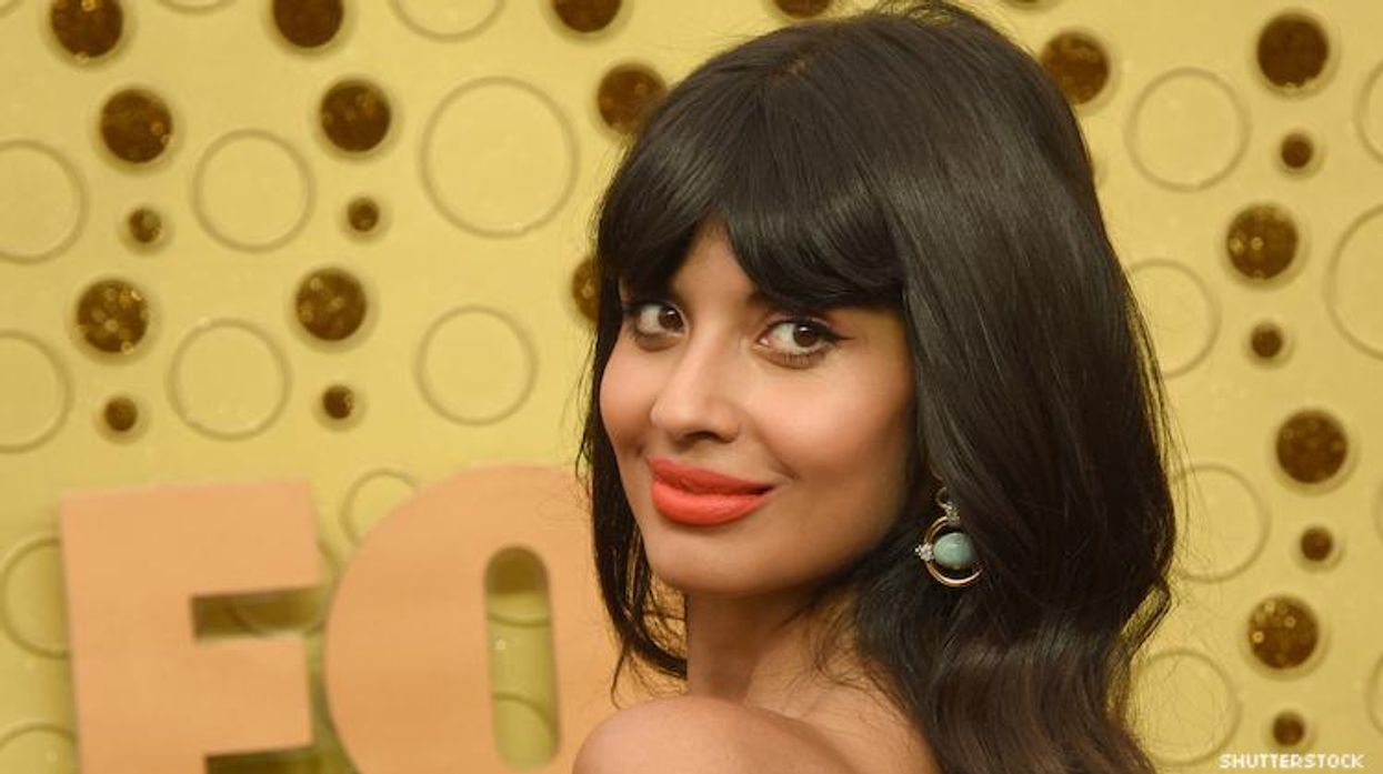 Jameela Jamil on a red carpet