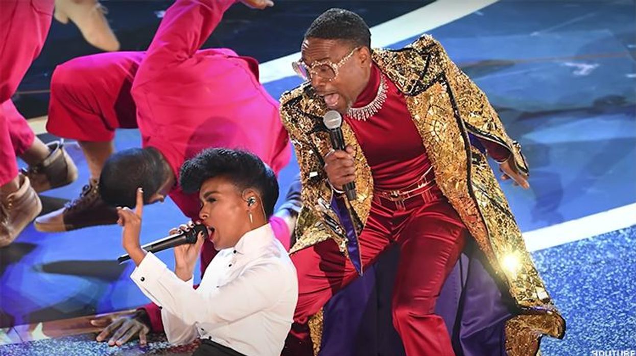 Janelle Monae and BIlly Porter performing at the Oscars.