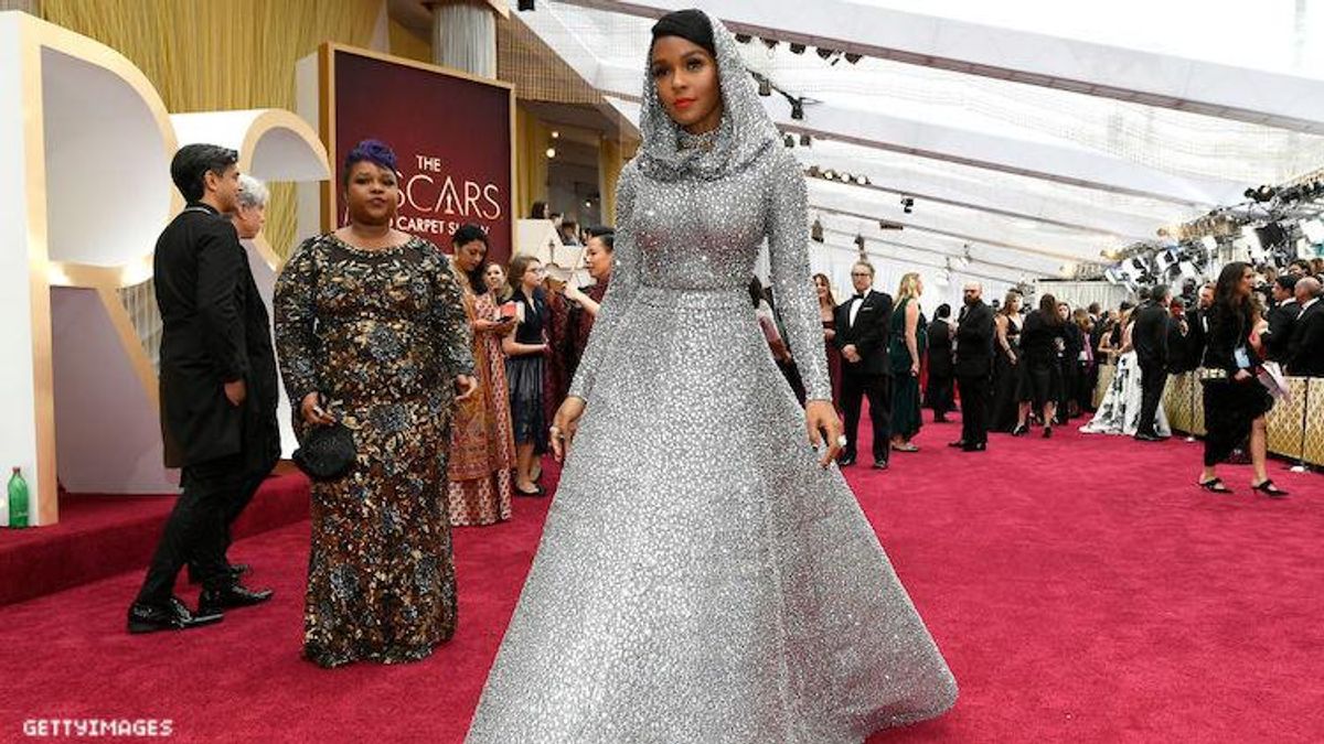 Janelle Monae on the red carpet for the 2020 Oscars