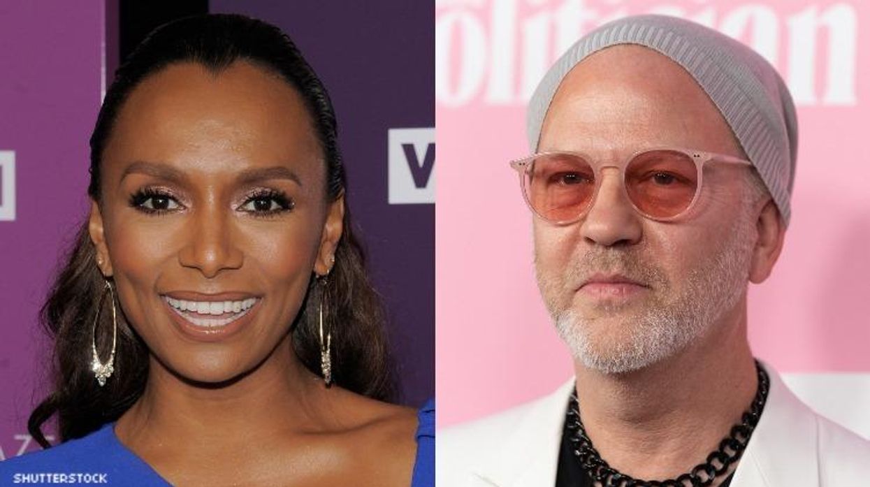 Janet Mock and Ryan Murphy on red carpets.