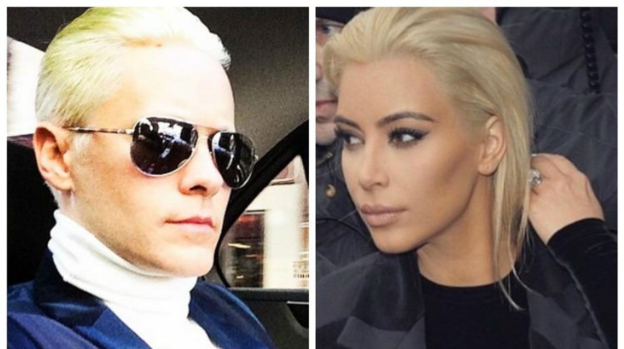 Jared Leto Kim Kardashian Blonde Balmain