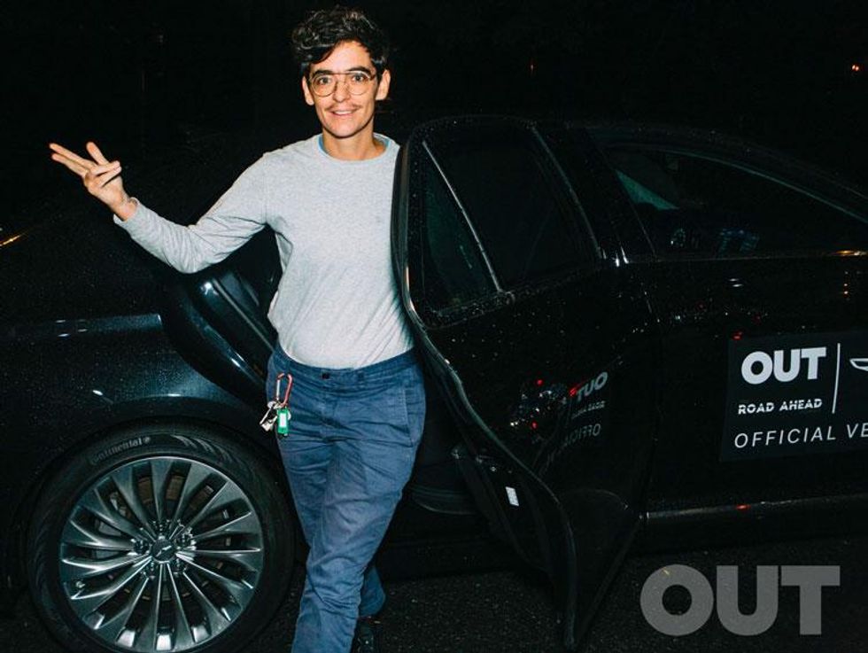 JD Samson arrives at The Road Ahead Summit