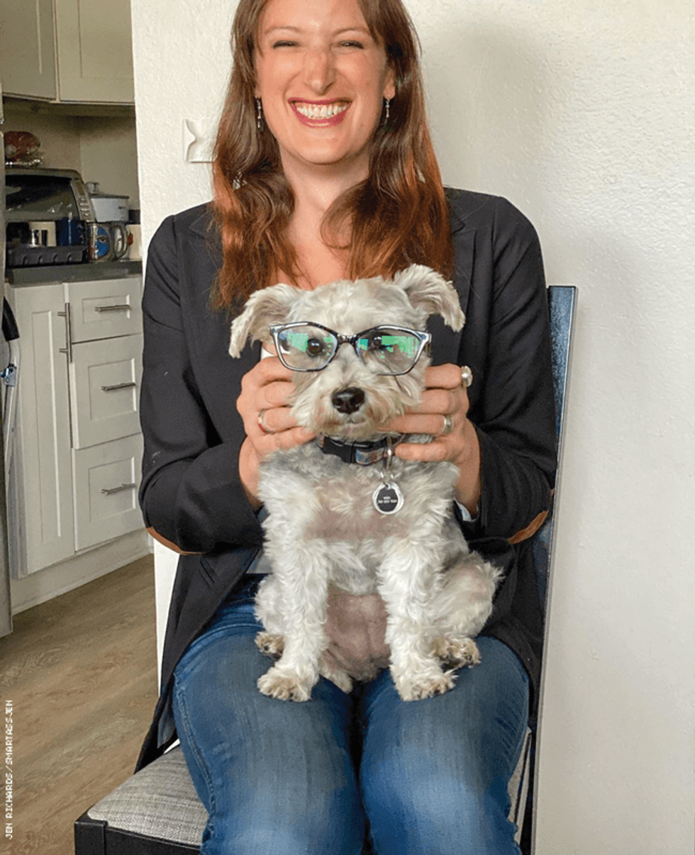 Jen Richards and dog