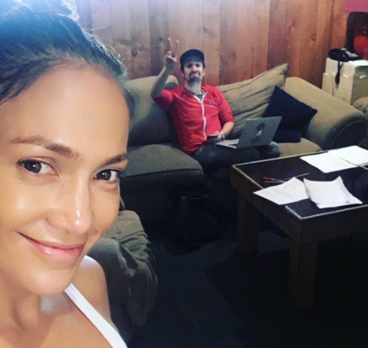 Jennifer Lopez and Lin Manuel Miranda 