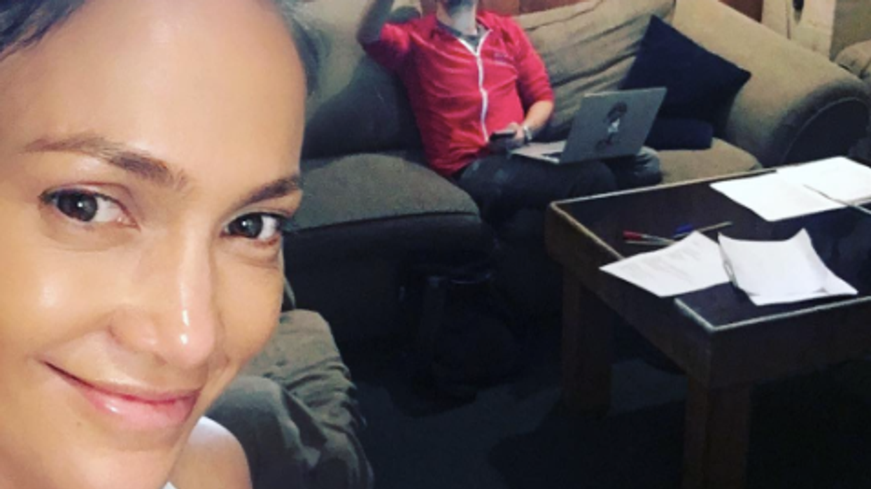 Jennifer Lopez and Lin Manuel Miranda