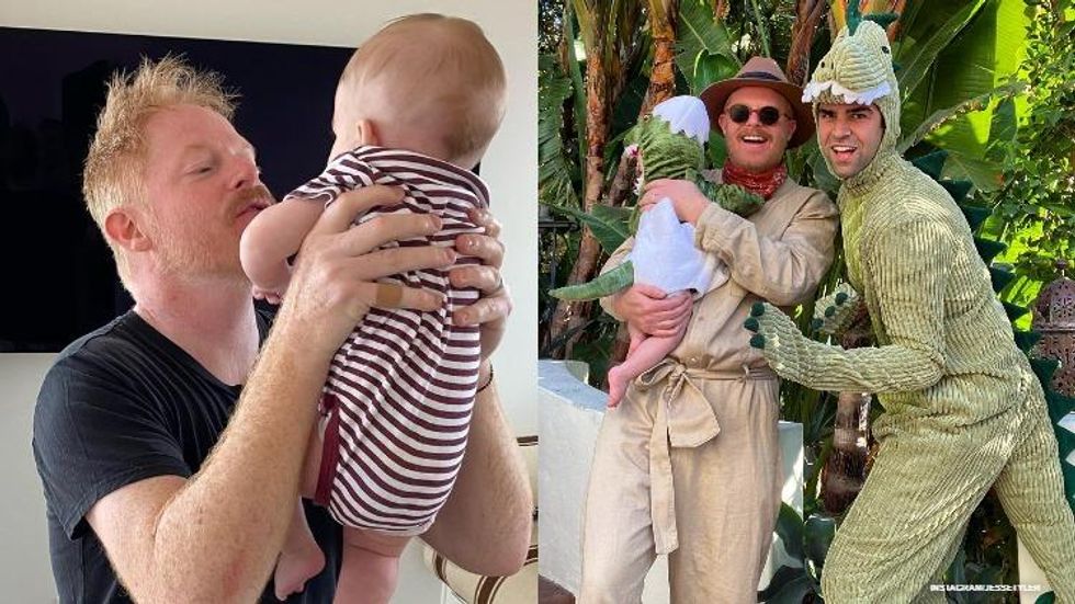 Jesse Tyler Ferguson, Justin Mikita, and Beckett Mercer Ferguson-Mikita