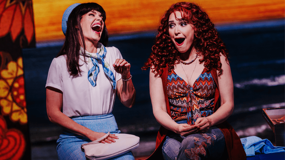 Jessica Vosk and Kelli Barrett share a scene in Beaches musical