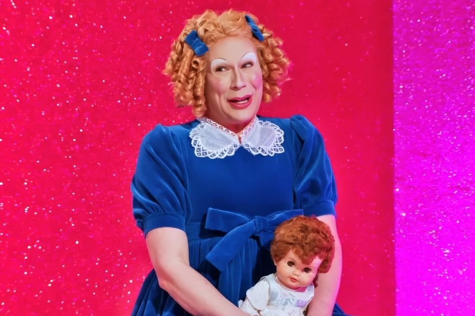 Jimbo as Shirley Temple in the Snatch Game of RuPaul's Drag Race All Stars season 8