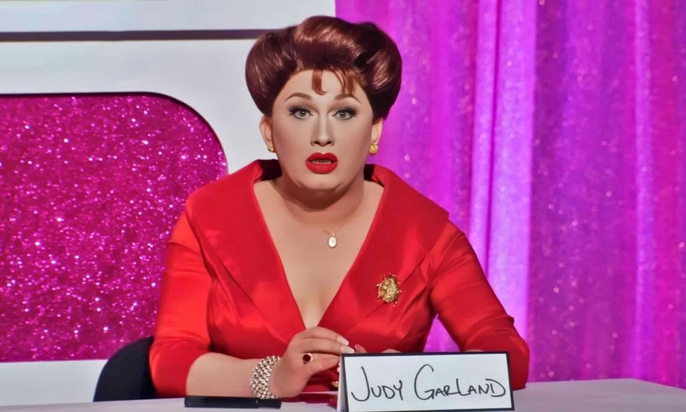 Jinkx Monsoon as Judy Garland in the Snatch Game of RuPaul's Drag Race All Stars season 7