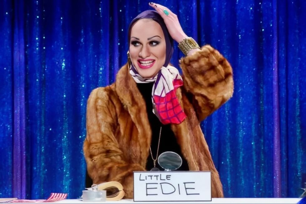 Jinkx Monsoon as Little Edie in the Snatch Game of RuPaul's Drag Race season 5