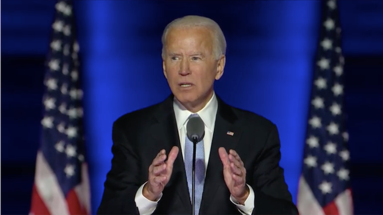 Joe Biden as President-Elect giving speech