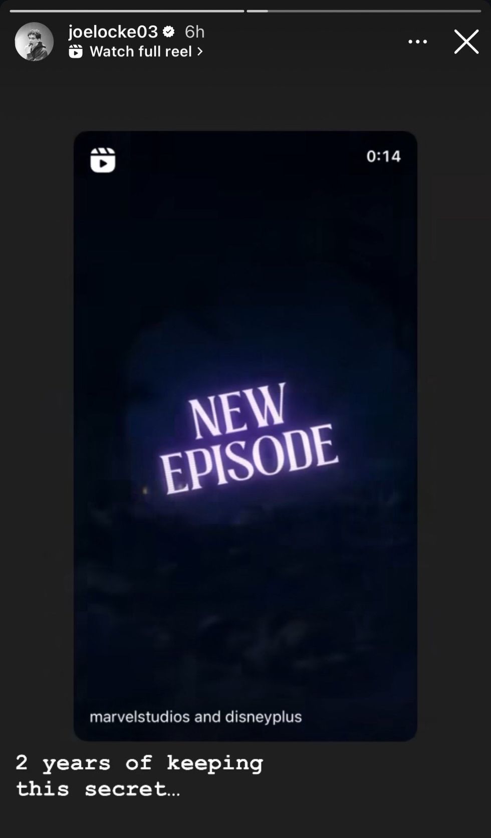 Joe Locke via Instagram story