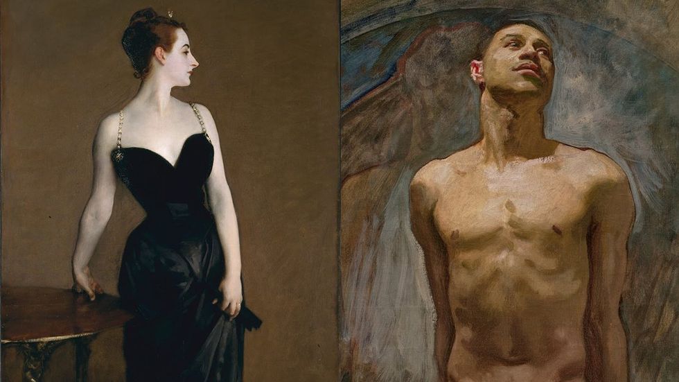 JOHN SINGER SARGENT​ paintings MADAME X and cropped Nude study Thomas E McKeller