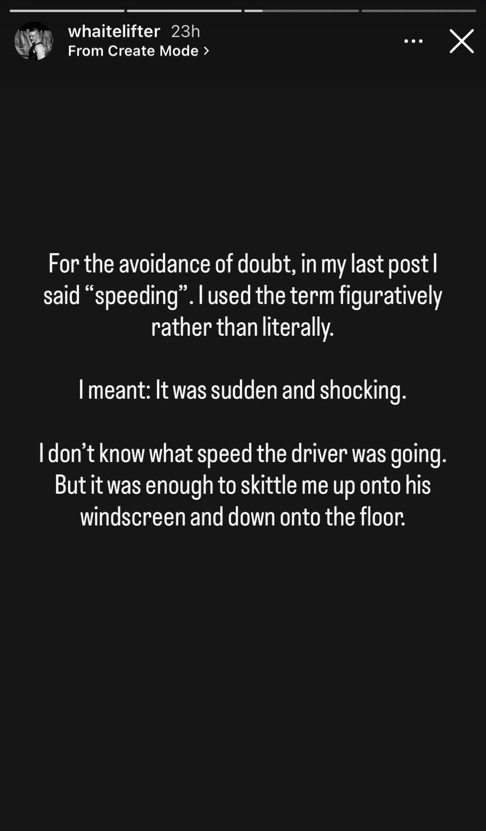 John Whaite via Instagram Story