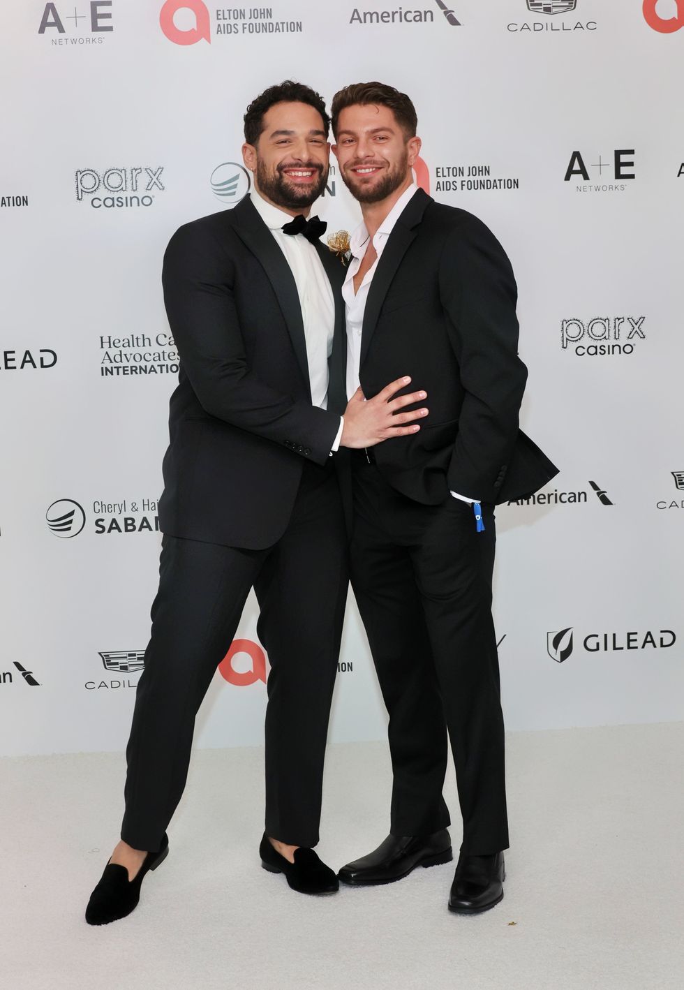 Johnny Sibilly and Phillip Davis at the Elton John Foundation's 32nd Annual Academy Awards Viewing