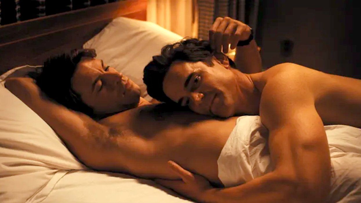 jonathan bailey matt bomer fellow travelers cuddle after sex scene