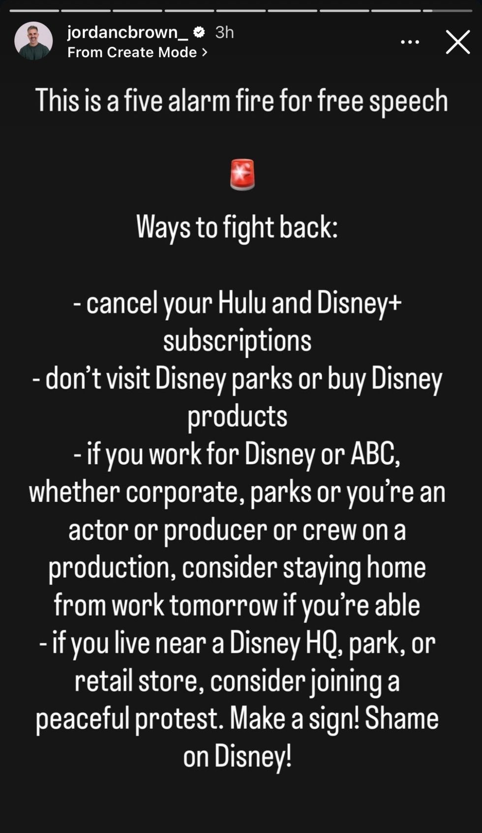 Jordan C. Brown via Instagram Story