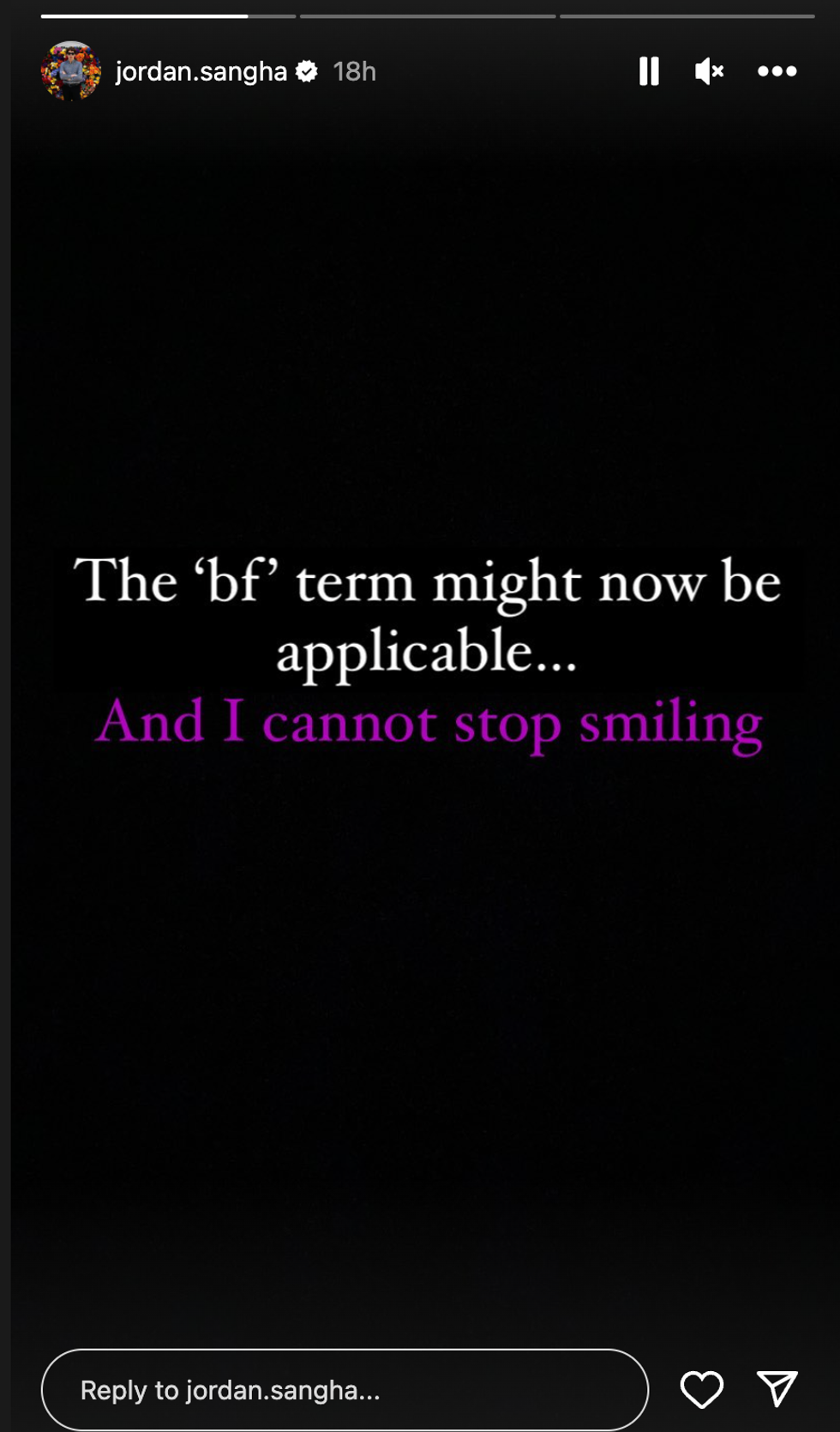 Jordan via Instagram stories