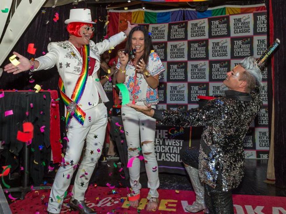 Judges LeeAnne Locken and Steve Kemble take the stage.