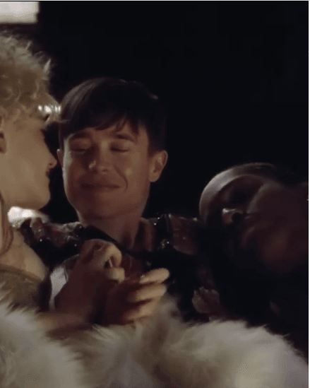 Julia Garner, Elliot Page, and ASAP Rocky in a gucci ad