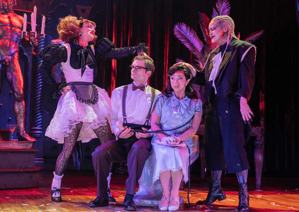 Juliette Lewis as Magenta, Andrew Durand as Brad, Stephanie Hsu as Janet, Amber Gray as Riff Raff