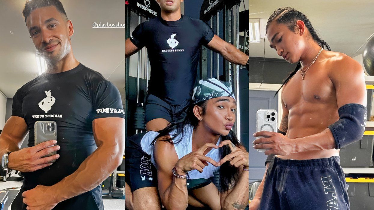 Justice Fester and Bretman Rock promoting new Playboy collection