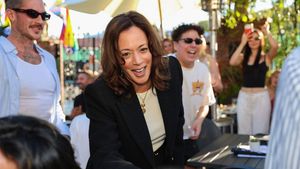 Kamala Harris makes surprise Pride visit to The Abbey