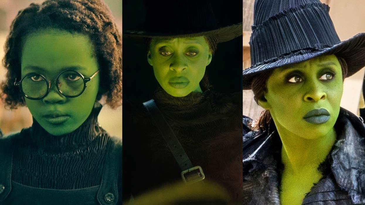 Karis Musongole as young Elphaba in the Wicked movie; Cynthia Erivo as Elphaba in Wicked 2024 and Wicked For Good 2025