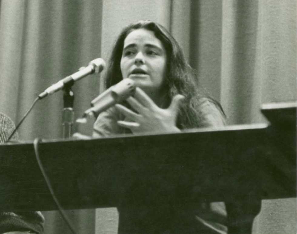 Kate Millett comes out as bisexual. Courtesy of New York Public Library Archives.
