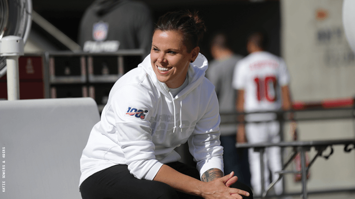 Katie Sowers, the first out coach in the NFL, is opening doors for others to follow.