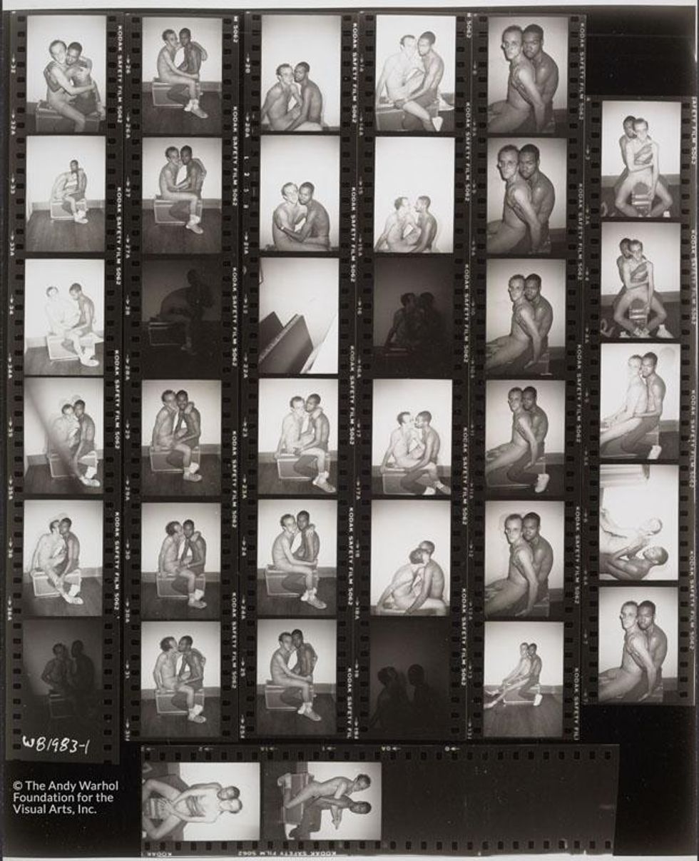 Keith Haring and boyfriend Juan Dubose, 1983.