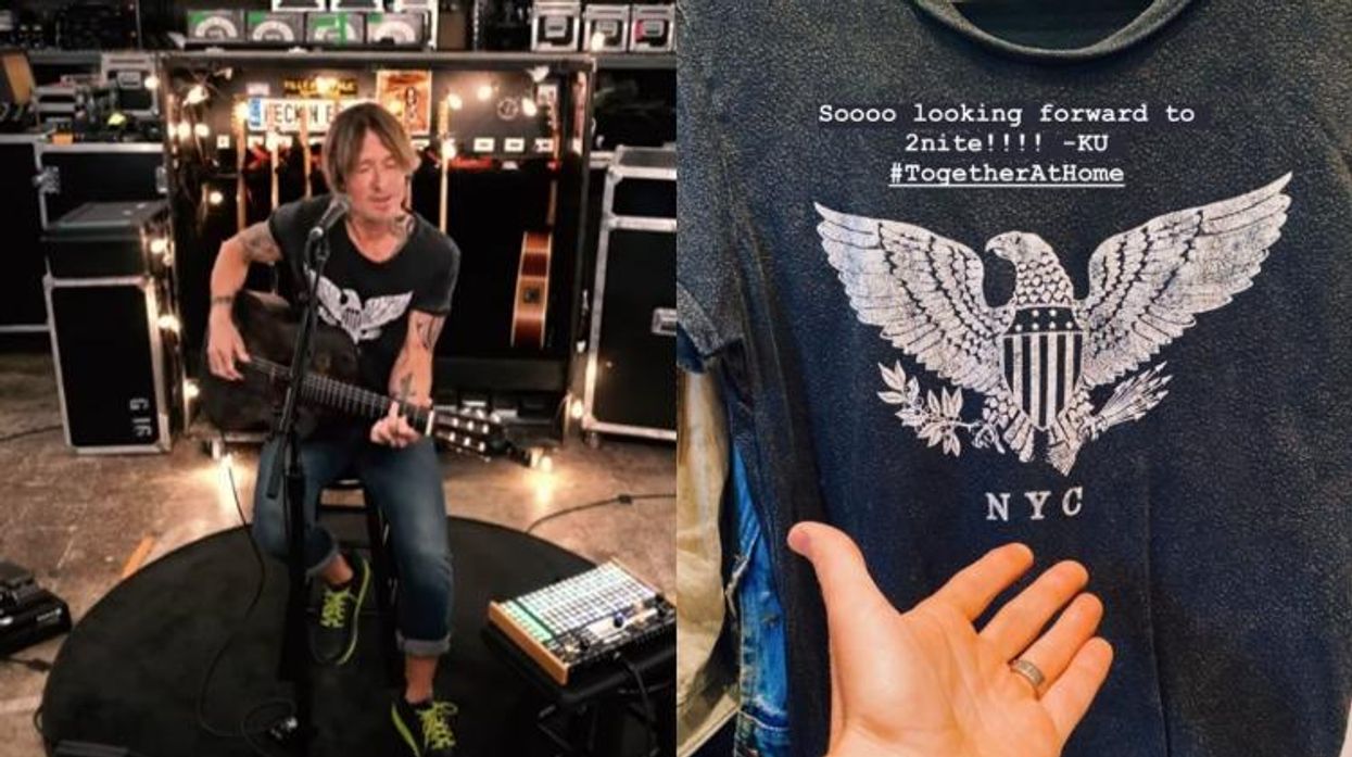 Keith Urban in The Eagle gay bar shirt.