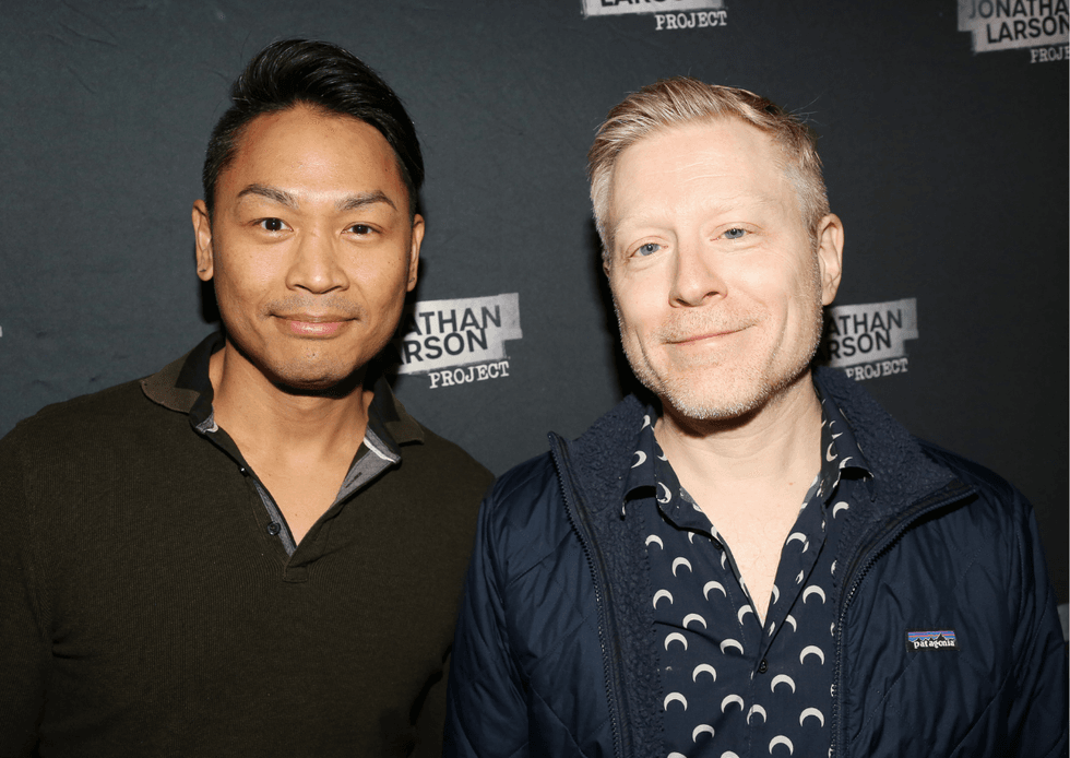 Ken Ithiphol and Anthony Rapp pose at the opening night of the new musical 'The Jonathan Larson Project'