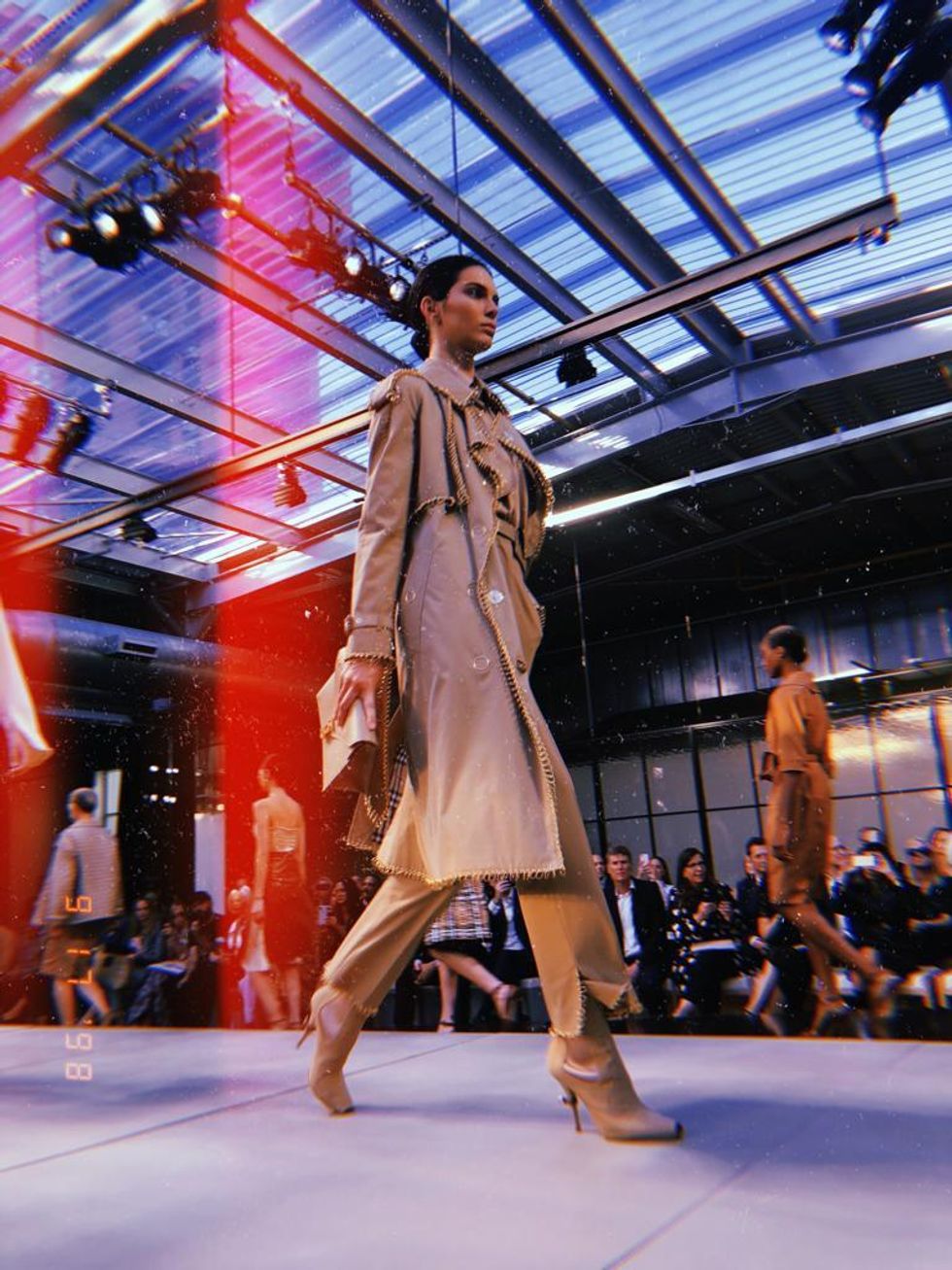 Kendall Jenner at Burberry.