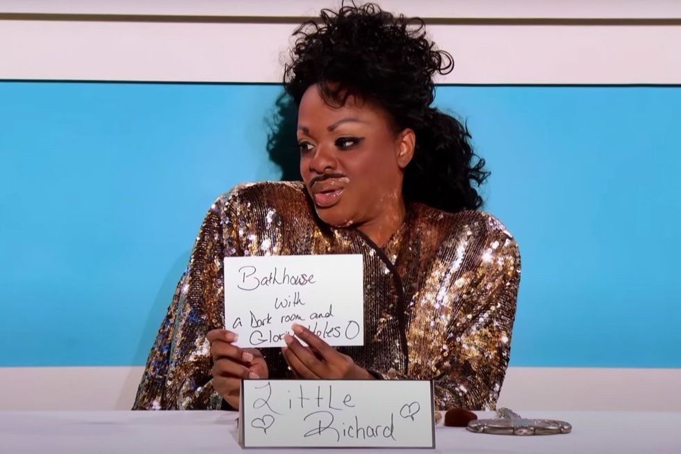 Kennedy Davenport as Little Richard in the Snatch Game of RuPaul's Drag Race season 7