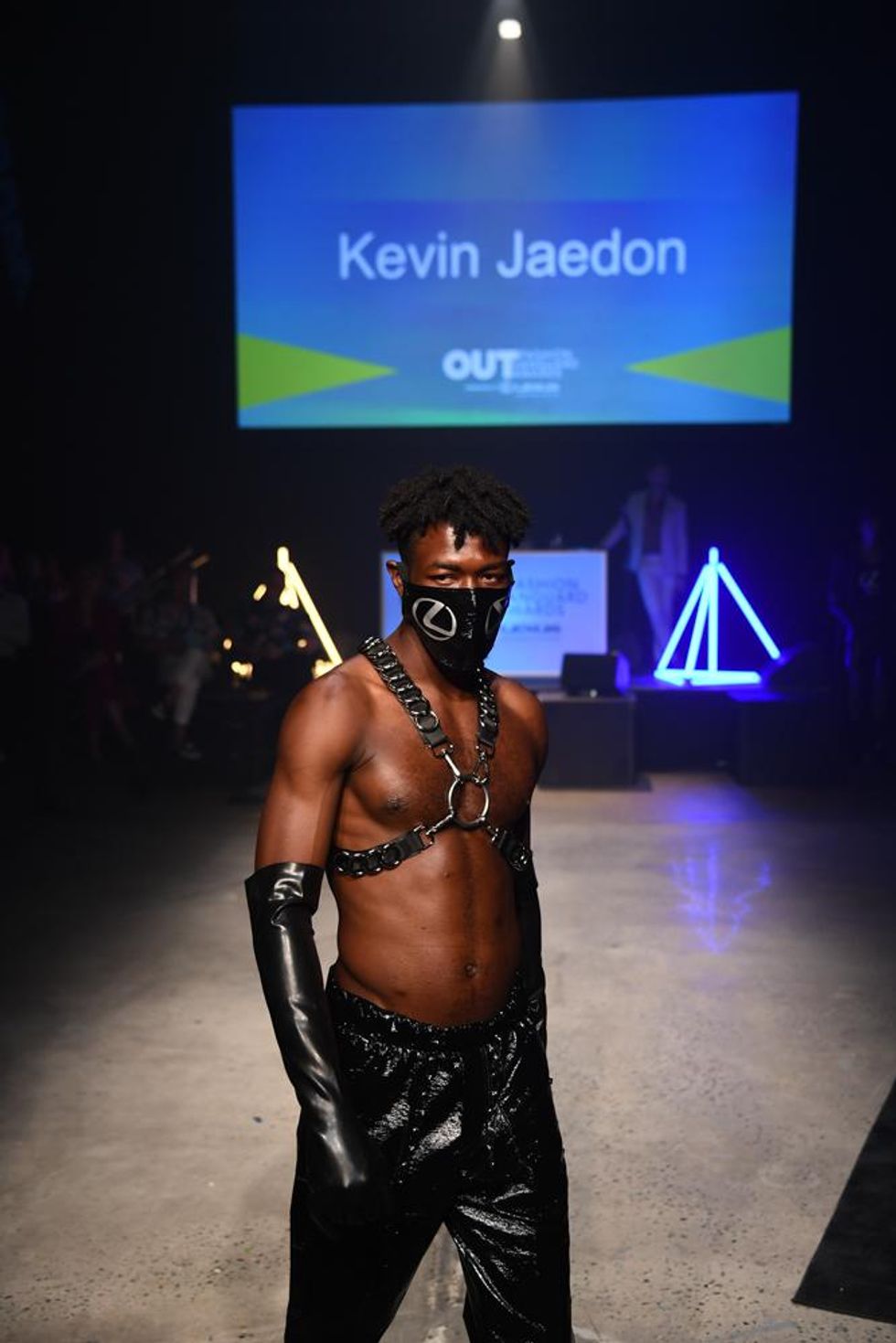 Kevin Jaedon's model on the runway