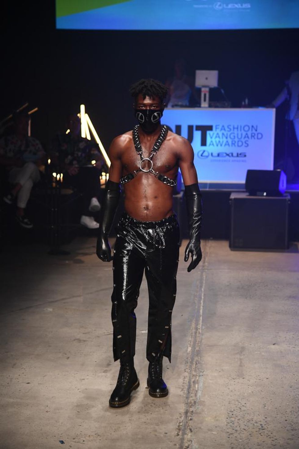Kevin Jaedon's model on the runway