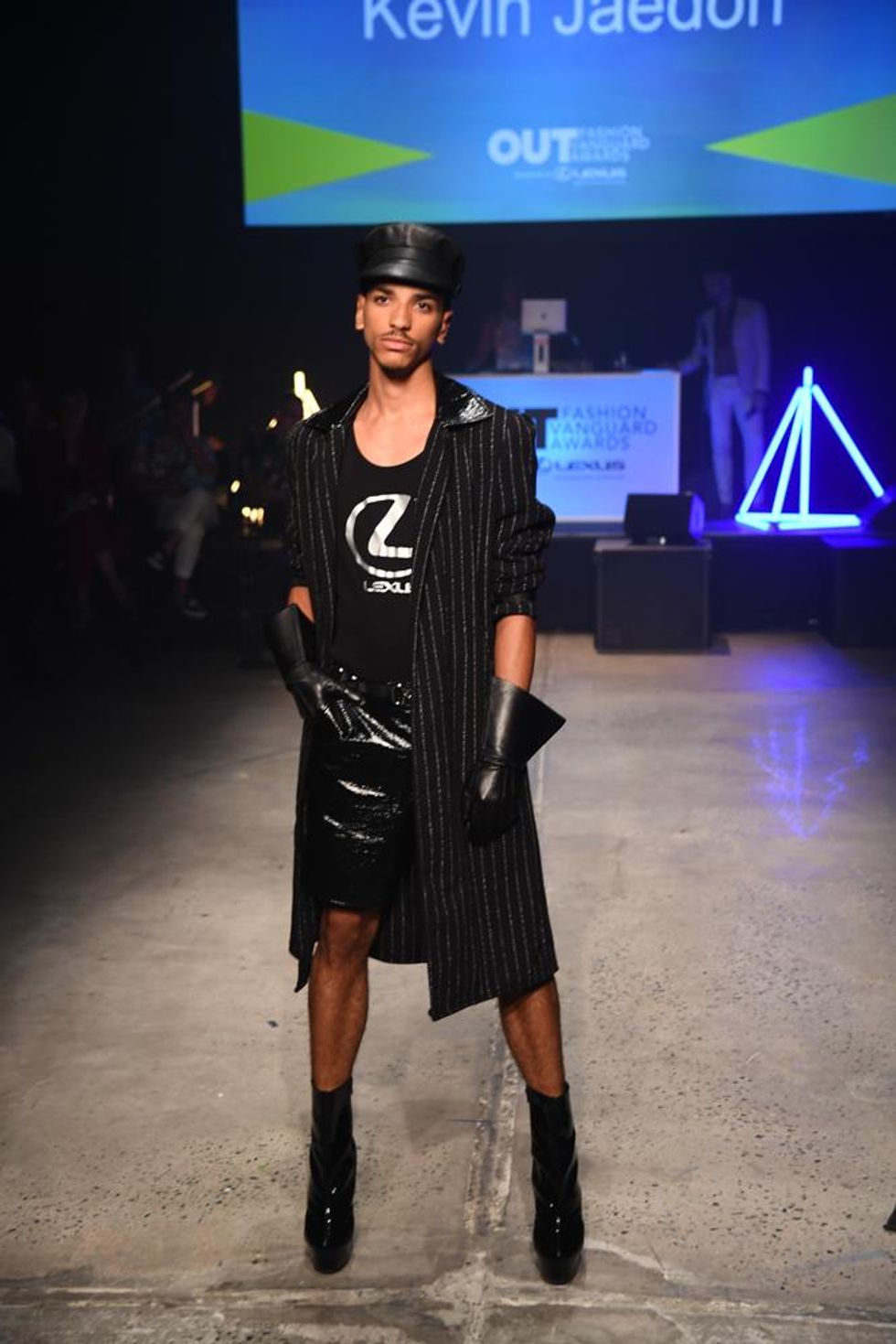 Kevin Jaedon's model on the runway