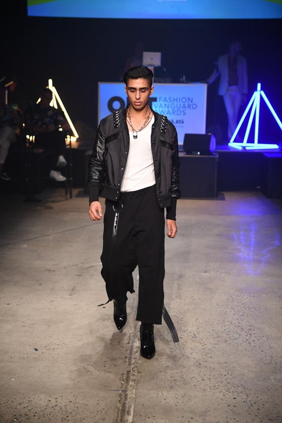 Kevin Jaedon's model on the runway