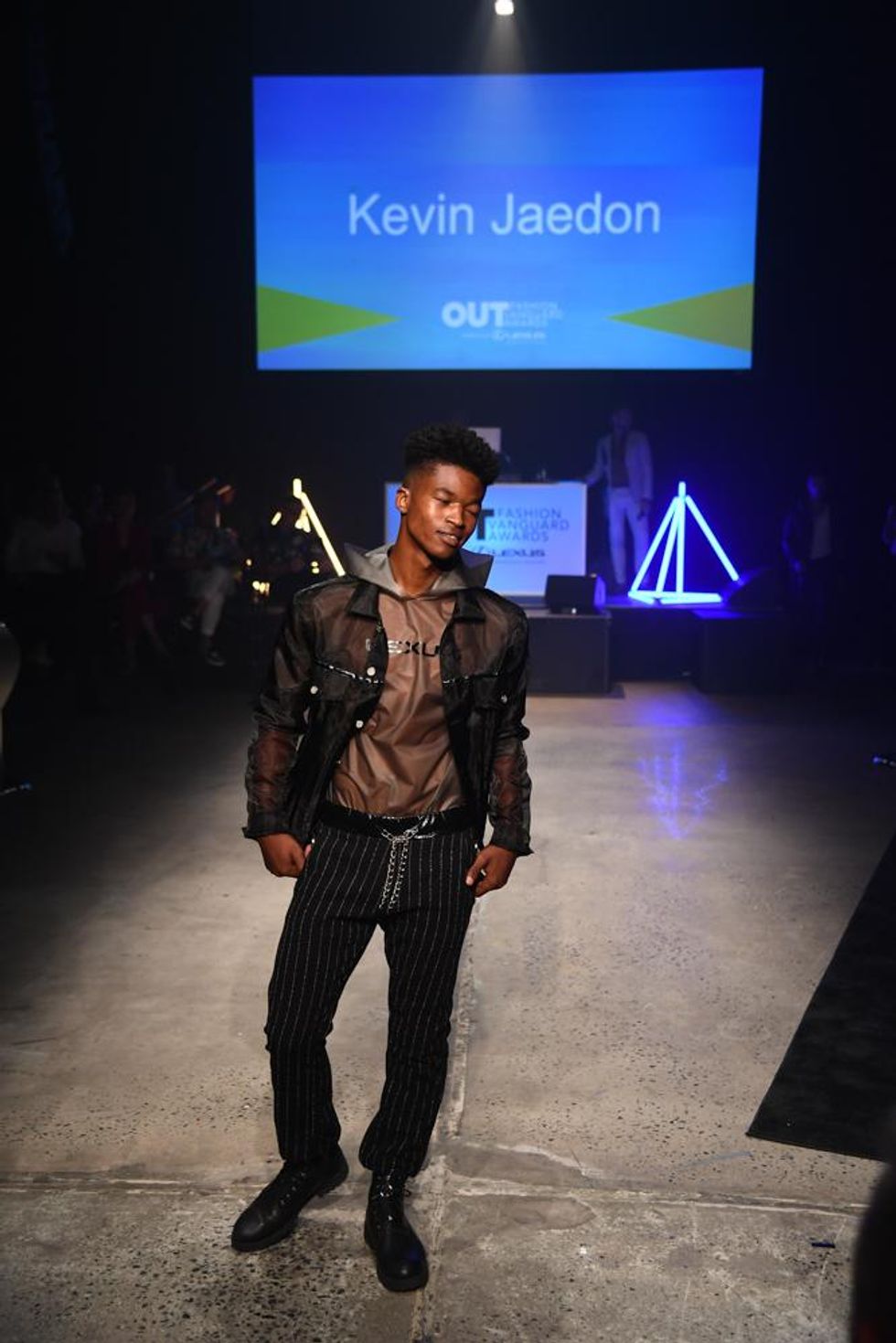 Kevin Jaedon's model on the runway